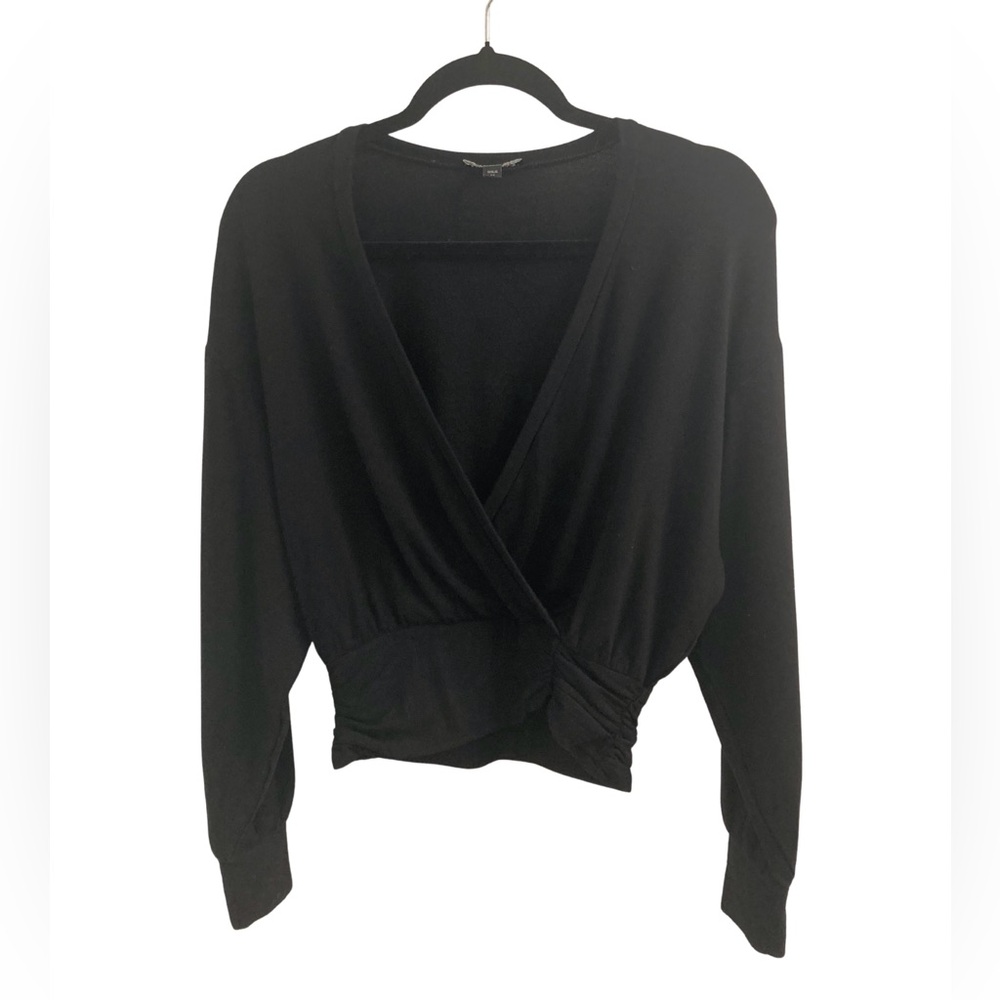NWOT EXPRESS BLACK CROP TOP COVER SIZE XS